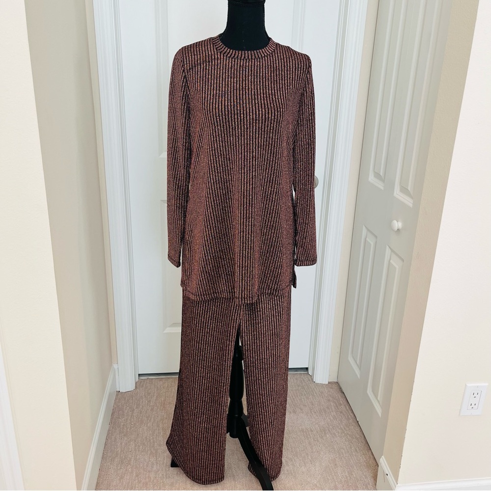 Johnny Was Jenna Metallic Easy Pants and Tunic Set